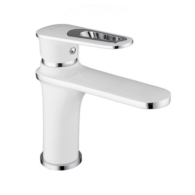 Смеситель для раковины 35к F1049 FRAP (литой, п/гайку, белый/хром, латунь) 544050