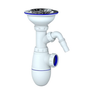 Сифон 3 1/2*40 B432VP с носиком UNICORN (винт, шток, ручка - латунь) 544818