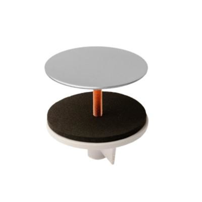 Заглушка (D43мм, L=40мм, М4) из нержавейки с контргайкой; цвет-хром 873974