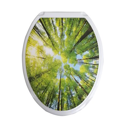 Сиденье для унитаза "Универсал Декор" Лес   Росспласт 545411