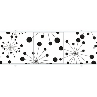 Экран для ванны ПРЕМИУМ А (алюм. профиль) 1,5 серый узор 545764