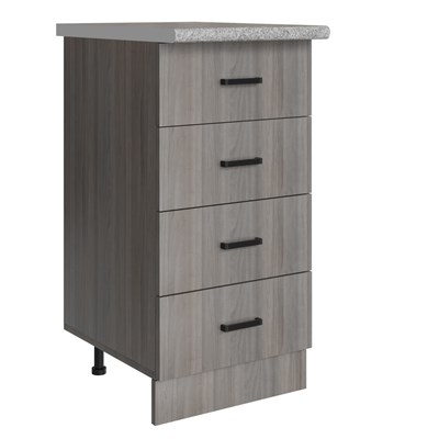 Стол разделочный 40 шимо/ясень светлый (4 ящика), столешница гранит пёстрый 546655