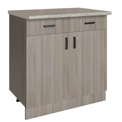 Стол разделочный 80 шимо/ясень светлый  (2 ящика), столешница гранит пёстрый 541119