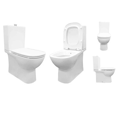 Унитаз-компакт "Quadro Slim"SL DM(а/всп,гор,ниж,2кн.AlcaPlast/Oliv, дюр/м/л,clip up) (Sanita Luxe) 547279