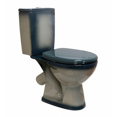 Унитаз-компакт "Уют" зеленый (косой, нижн, сид полип, 2-кн арм) (Rosa) 547385