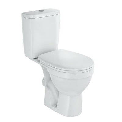 Унитаз-компакт "Рим" белый (гориз, нижн, сид. полип.м/лифт, 2-кн.арм. Oliv) (Rosa) 547491