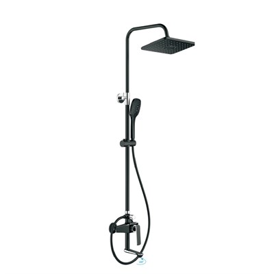 Душевая система 35к HB24548-7 HAIBA лейка "Тропический душ" ЧЕРНЫЙ/ХРОМ 547890