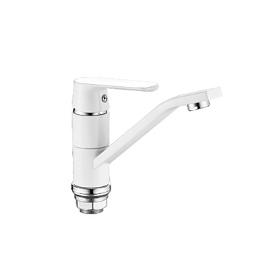 Смеситель для кухни 35к HB45804-2 HAIBA б/отв п/гайку БЕЛЫЙ/ХРОМ 547884