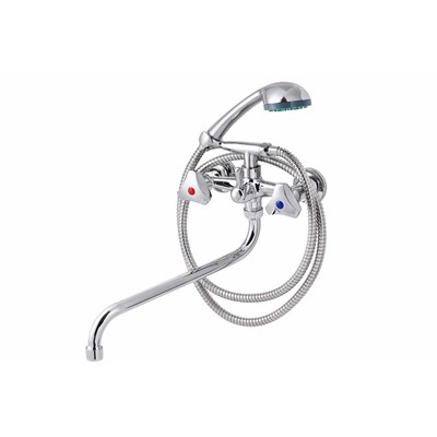 Смеситель для ванны и раковины 1/2 кер ПРОФСАН ПСМ-156-К80 "СТАНДАРТ А" эксцентрики "РУС", ХРОМ 548054