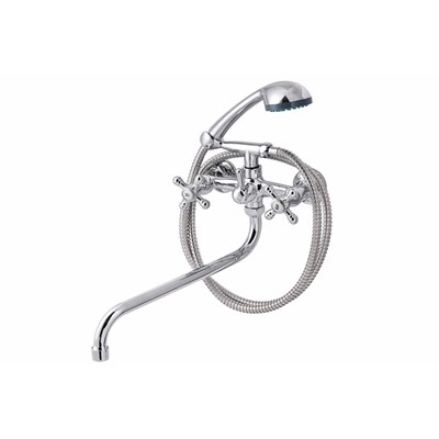 Смеситель для ванны и раковины 1/2 кер ПРОФСАН ПСМ-156-К89 "СТАНДАРТ А" эксцентрики "РУС",КРЕСТ ХРОМ 548055