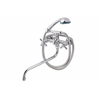 Смеситель для ванны и раковины 1/2 кер ПРОФСАН ПСМ-157-К89 "СТАНДАРТ А" эксцентрики"РУС", КРЕСТ ХРОМ 548057