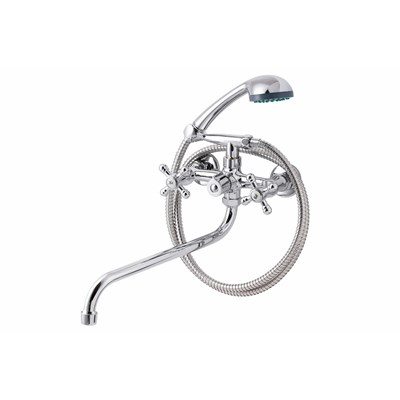 Смеситель для ванны и раковины 1/2 кер ПРОФСАН ПСМ-158-К89 "СТАНДАРТ А" эксцентрики"РУС", КРЕСТ ХРОМ 548038