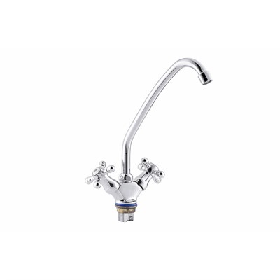 Смеситель для кухни 1/2 кер ПРОФСАН ПСМ-127-89 "СТАНДАРТ А" выс.пов.излив, б/подв, п/гайку ХРОМ 548059