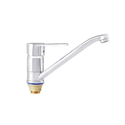 Смеситель для кухни 40к ПРОФСАН ПСМ-425-008 "ПЛЮС"  длин. пов. излив, без подводки, п/гайку ХРОМ 548075