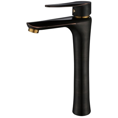 Смеситель для раковины 35к ПРОФСАН ПСМ-301-6 "STEEL BLACK" высокий, литой ЧЕРНЫЙ-БРОНЗА 548020