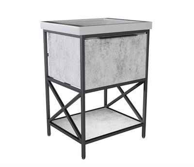 Тумба д/ванной "БРУКЛИН-60" Бетон под раковину Fest 60 (Sanita Luxe) ЛОФТ (ЛДСП) 548233