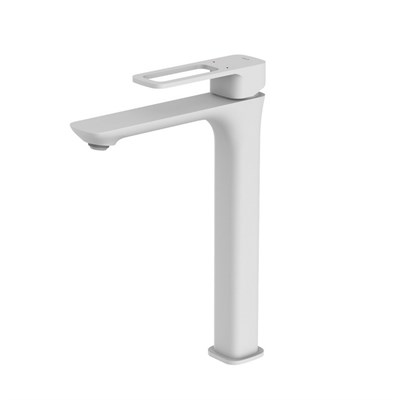 Смеситель для раковины 35к IDDIS SLIWT01i01 "Slide" литой, высокий, БЕЛЫЙ матовый 548348