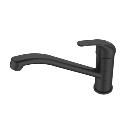 Смеситель для кухни 35к Milardo M02BLR0M05 "Meal"  длинный пов. излив ЧЕРНЫЙ матовый 548457