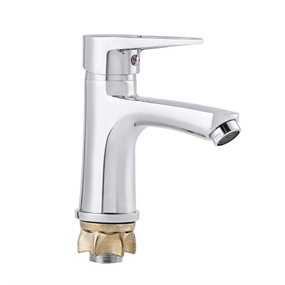 Смеситель для раковины 40к ПРОФСАН ПСМ-759-044 "ПЛЮС" литой, креп. п/гайку, б/подводки ХРОМ 548486