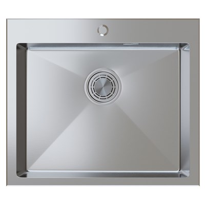 Мойка настол.монтаж 60х45 (3,0) вып 3 1/2  MIXLINE PRO 22см с сифоном (сатин) 547235