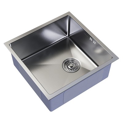 Мойка подст.монтаж 45х45 (3,0) вып 3 1/2  MIXLINE PRO 20см с сифоном (сатин) 547225