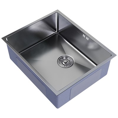 Мойка подст.монтаж 53х43 (3,0) вып 3 1/2  MIXLINE PRO 22см с сифоном (сатин) 547231