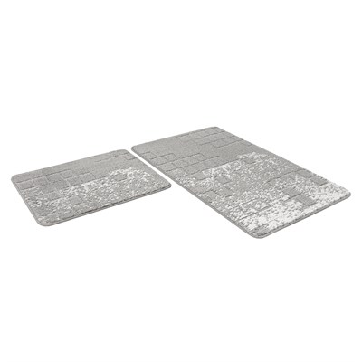 Набор ковриков д/ванной Shahintex Vintage  60*100+60*50 серый (01) 548812