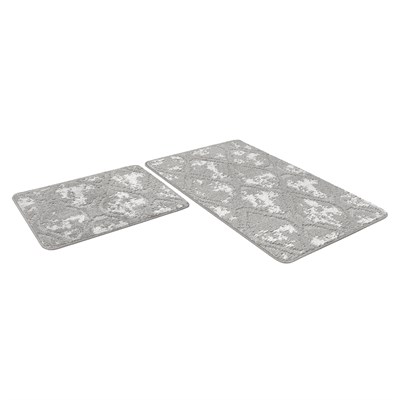 Набор ковриков д/ванной Shahintex Vintage  60*100+60*50 серый (02) 548821