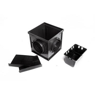 Дождеприемник пластиковый (2 перегородки + корзина для мусора) 300*300*297 B125 (4330V) 549127