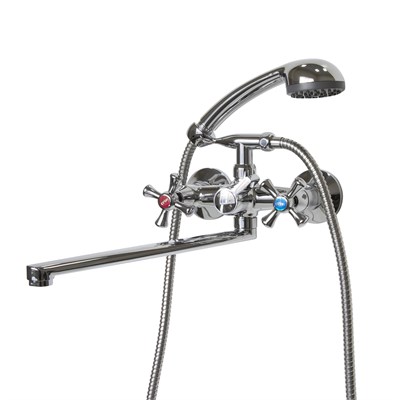 Смеситель для ванны и раковины 1/2 кер CN2142 CRON L-излив 300мм, ХРОМ 549363