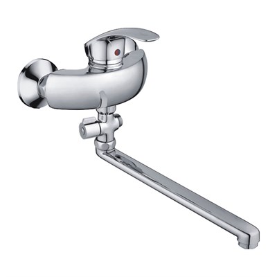 Смеситель для ванны и раковины 40к CN2121 CRON L-излив 300 мм, ХРОМ 549301