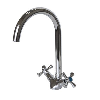 Смеситель для кухни 1/2 кер CN4242-2 CRON высокий пов. излив, п/гайку, ХРОМ 549361