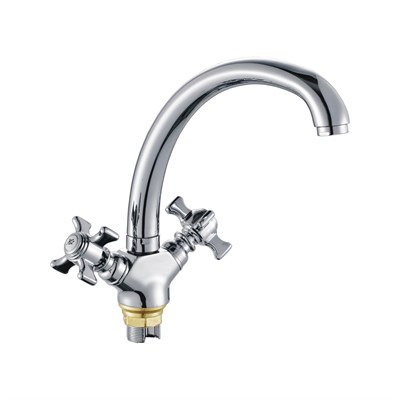 Смеситель для кухни 1/2 кер CN4724 CRON высокий пов. излив, п/гайку, ХРОМ 549358