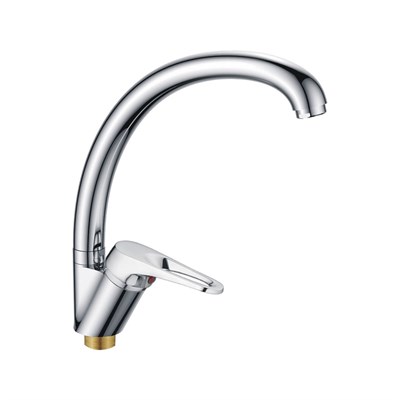 Смеситель для кухни 35к CN4113-2 CRON высокий пов. излив,  п/гайку, ХРОМ 549336