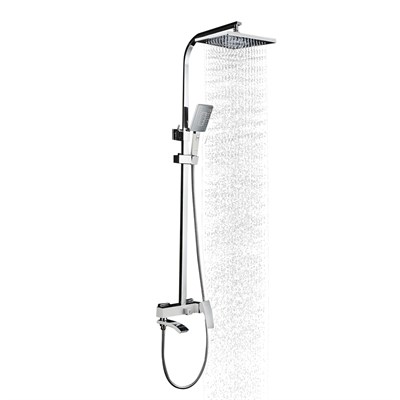 Душевая система 35к  G2407-8 GAPPO лейка "Тропический душ"  БЕЛЫЙ-ХРОМ 537388