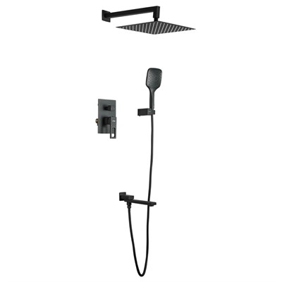 Душевая система 35к G7117-6 GAPPO лейка "Тропический душ" встраиваемая ЧЕРНЫЙ 545227