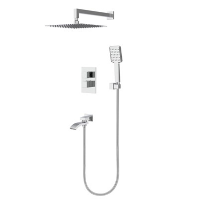 Душевая система термостат  G7107-40 GAPPO лейка "Тропический душ" встраиваемая ХРОМ 549458