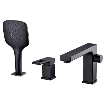 Смеситель для акриловой ванны 35к G1117-6 GAPPO (3 отв.) ЧЕРНЫЙ 549396