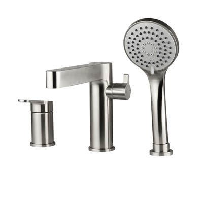 Смеситель для акриловой ванны 35к G1199-30 GAPPO нерж сталь, (3 отв.) САТИН 549418