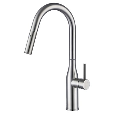 Смеситель для кухни 35к G4398-45 GAPPO нерж. сталь, высокий выдвижной излив, САТИН 547118