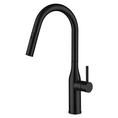 Смеситель для кухни 35к G4398-46 GAPPO нерж. сталь, высокий выдвижной излив, ЧЕРНЫЙ 549413