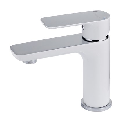 Смеситель для раковины  25к G1048-1 GAPPO с гигиенической лейкой, литой, БЕЛЫЙ-ХРОМ 548423