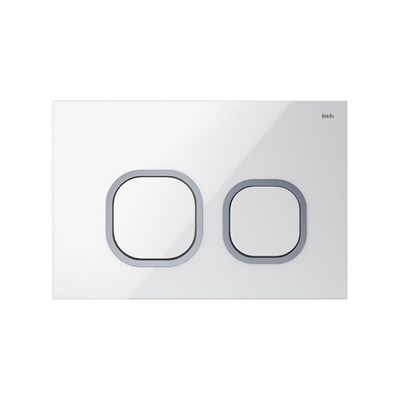 Клавиша смыва из стекла  IDDIS Uniglass 001 UNG01WCi77 универсальная БЕЛОЕ стекло 550068