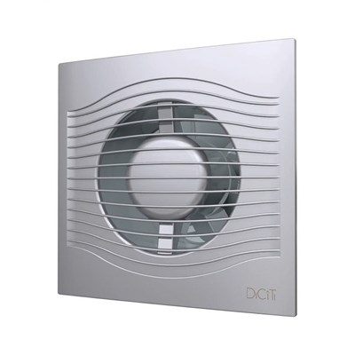 Вентилятор вытяжной D100 SLIM 4С gray metal с обратным клапаном  DICITI 550160