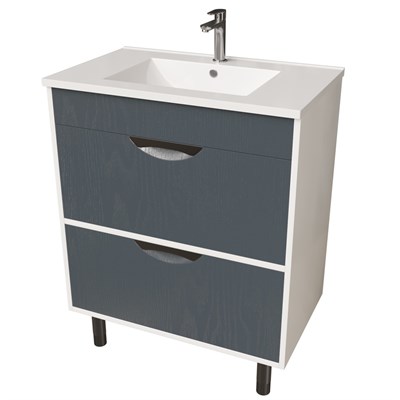 Тумба д/ванной "Байкал-75"  под раковину Quadro-75 (Sanita Luxe) (ПВХ) 550385