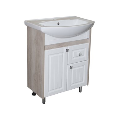 Тумба д/ванной "ВЕРСАЛЬ-65" белое дерево под раковину Best-65 (Sanita Lux) (ПВХ) 550332