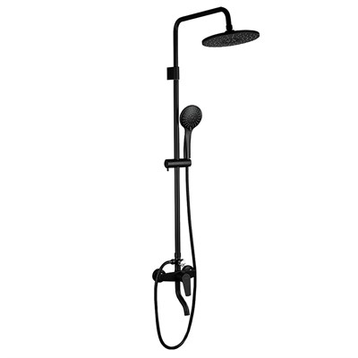 Душевая система 35k F2429 FRAP лейка "Тропич. душ" (D230мм, черный, латунь) 550849