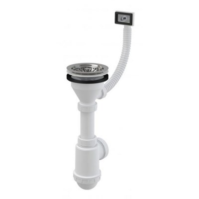 Сифон для мойки 3 1/2*40 AlcaPlast A447-DN50/40 с прямоуг переливом Alcadrain 545332