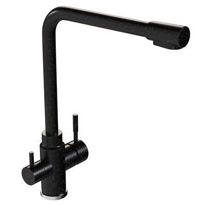 Смеситель для кухни 35к MIXLINE ML-GS13 (308) черный с вых. для питьевого фильтра 550667