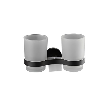 Держатель стаканов двойной ЧЕРНЫЙ HB8708 HAIBA 550606